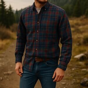 Pendleton Allison Tartan Wool Shirt XL Made in USA Plaid Button Up Vintage